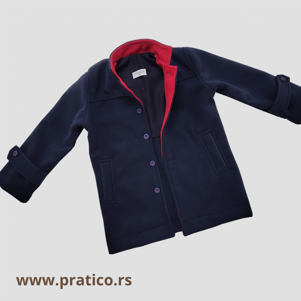 Teget/crveni kaput za male dečake