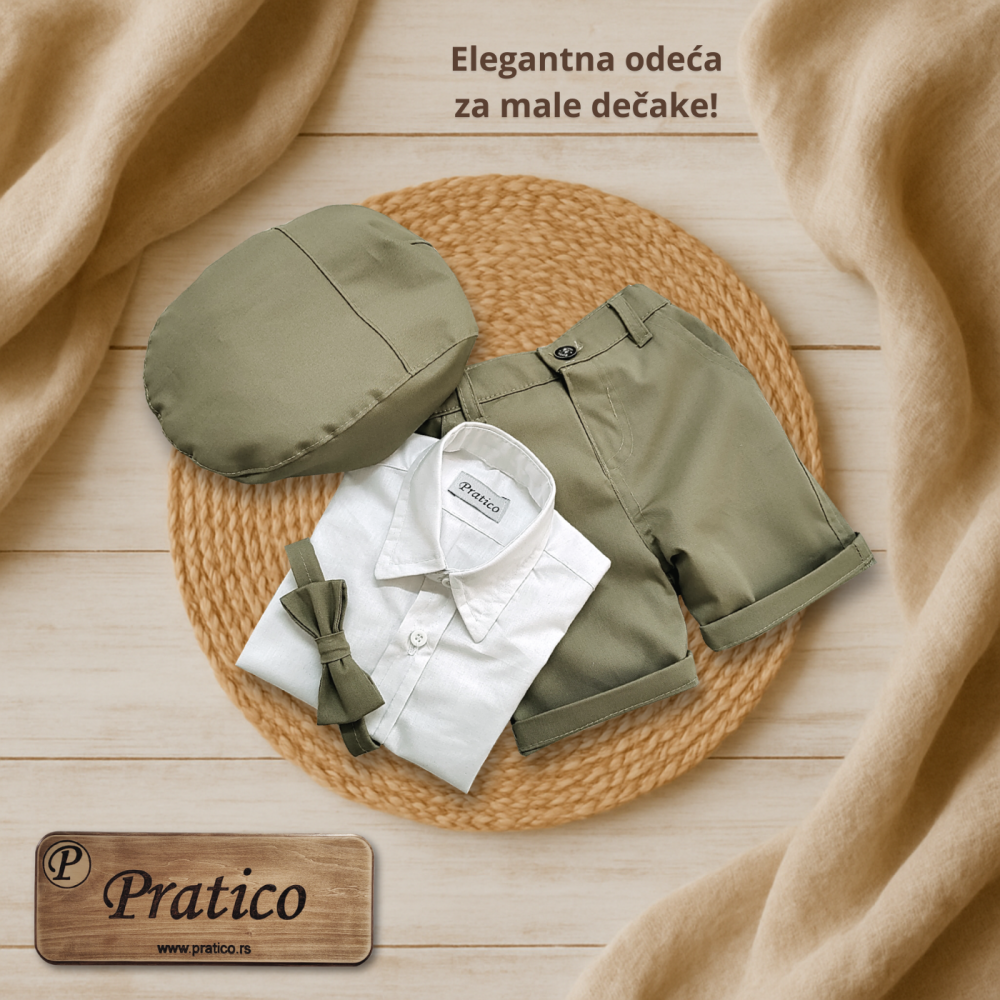Svetlo-maslinasto/beli_2 komplet za male dečake