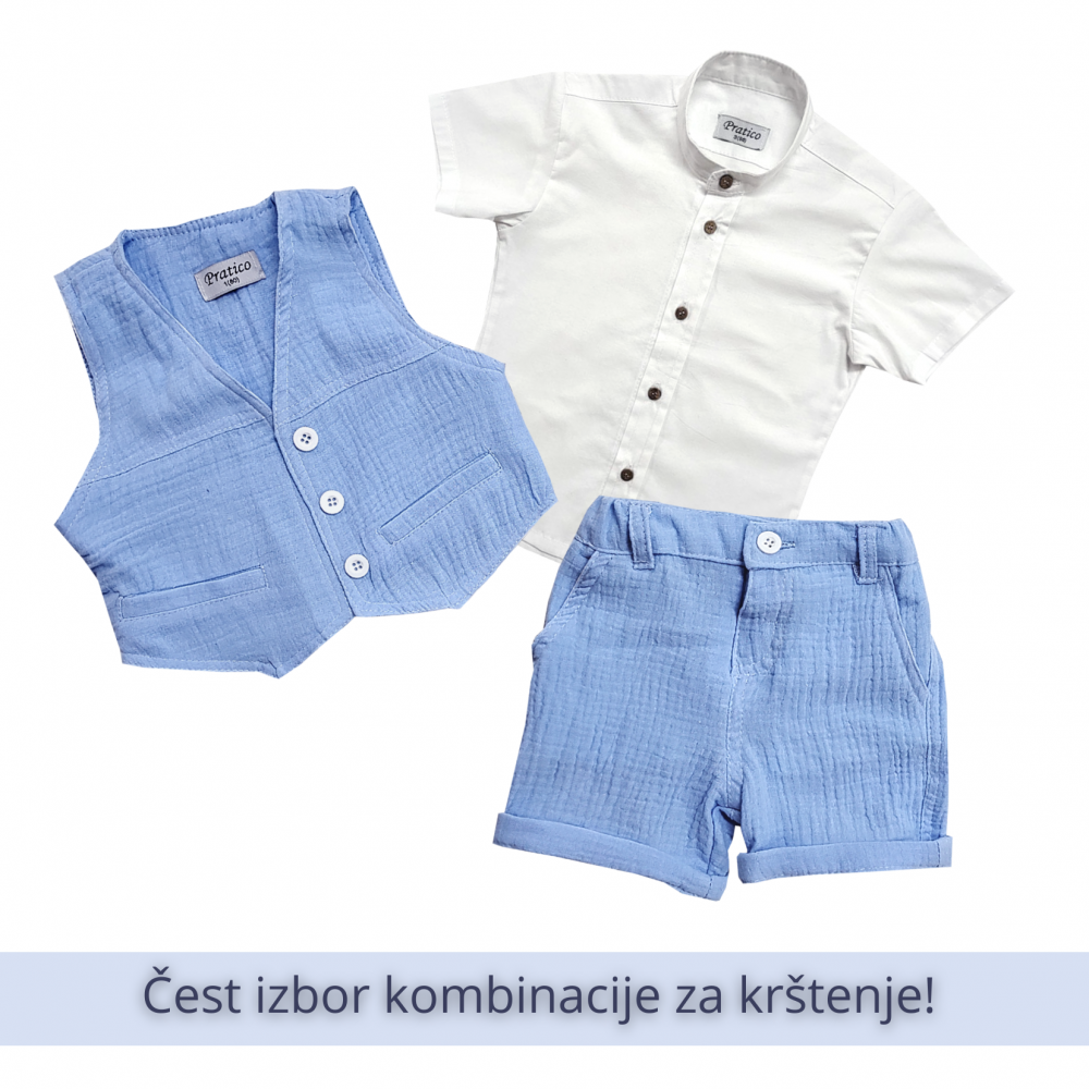 Plavo/beli komplet za male dečake