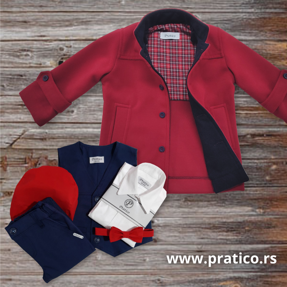 Crveni/teget/beli_2 komplet za dečake sa kaputom