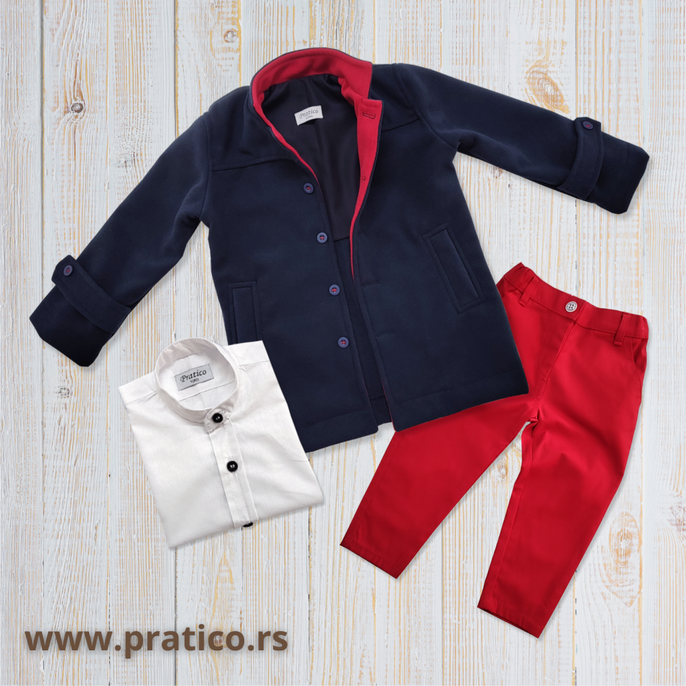 Novogodišnji komplet za male dečake sa kaputom