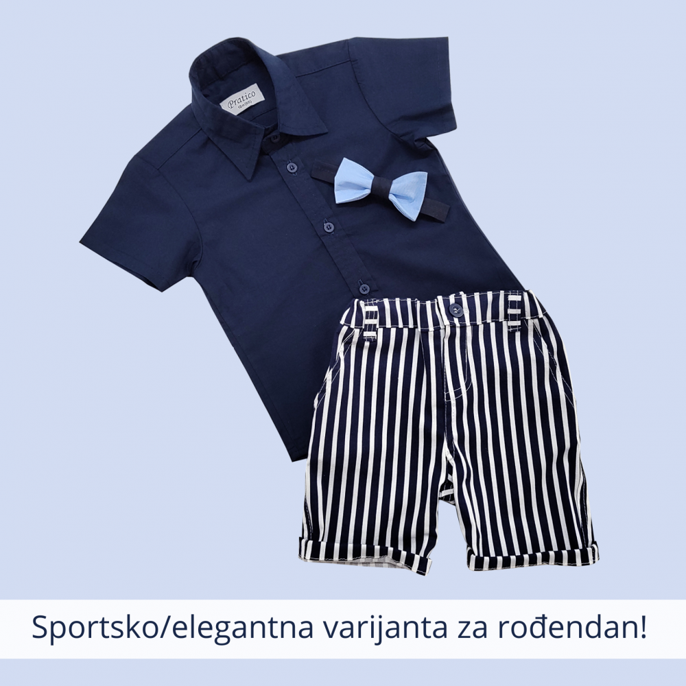 Pruge/teget/plavi komplet za male dečake