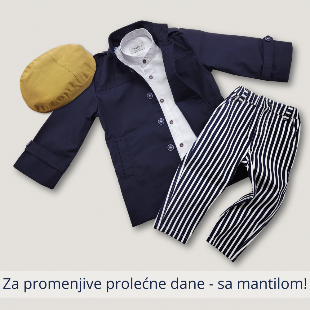 Pruge/teget/oker komlet za male dečake