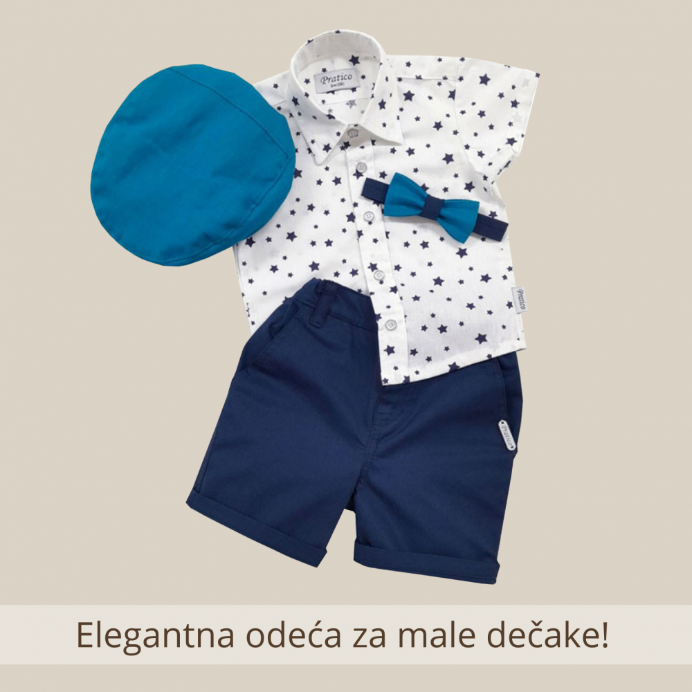 Teget/zvezde/koralno-plavi 2, komplet za male dečake